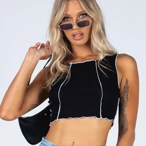 Princess Polly Christa Top Black